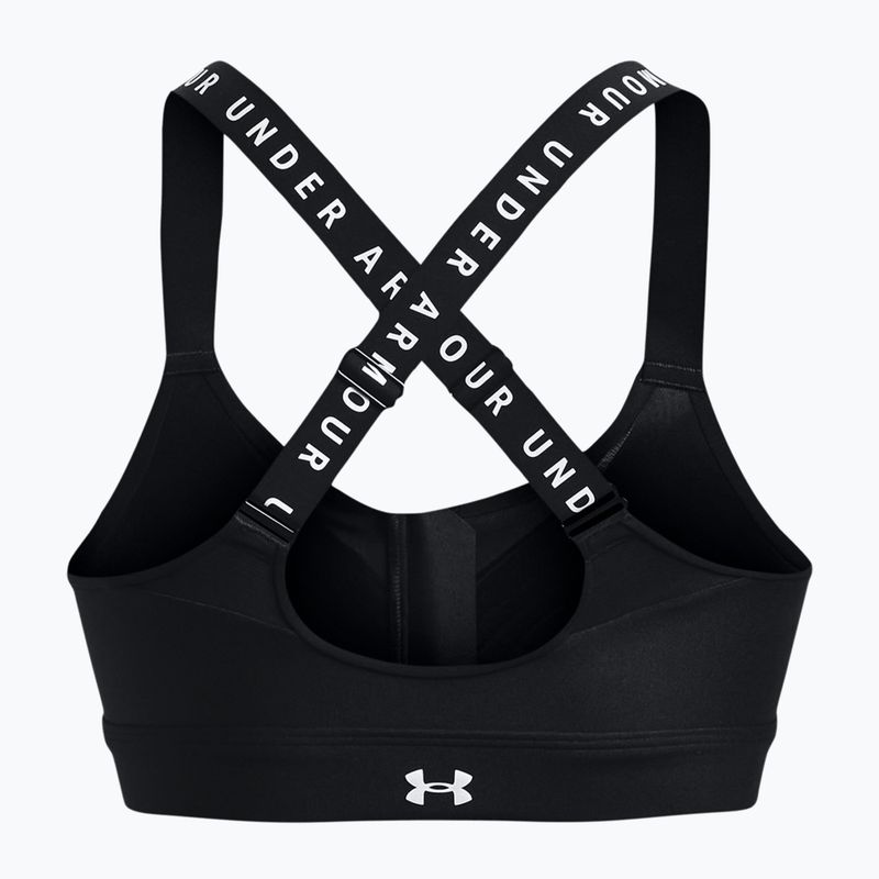 Reggiseno fitness Under Armour Infinity High Bra Zip nero/bianco 2