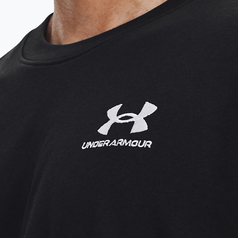 Maglietta Under Armour Logo Emb Heavyweight nero/bianco da uomo 4