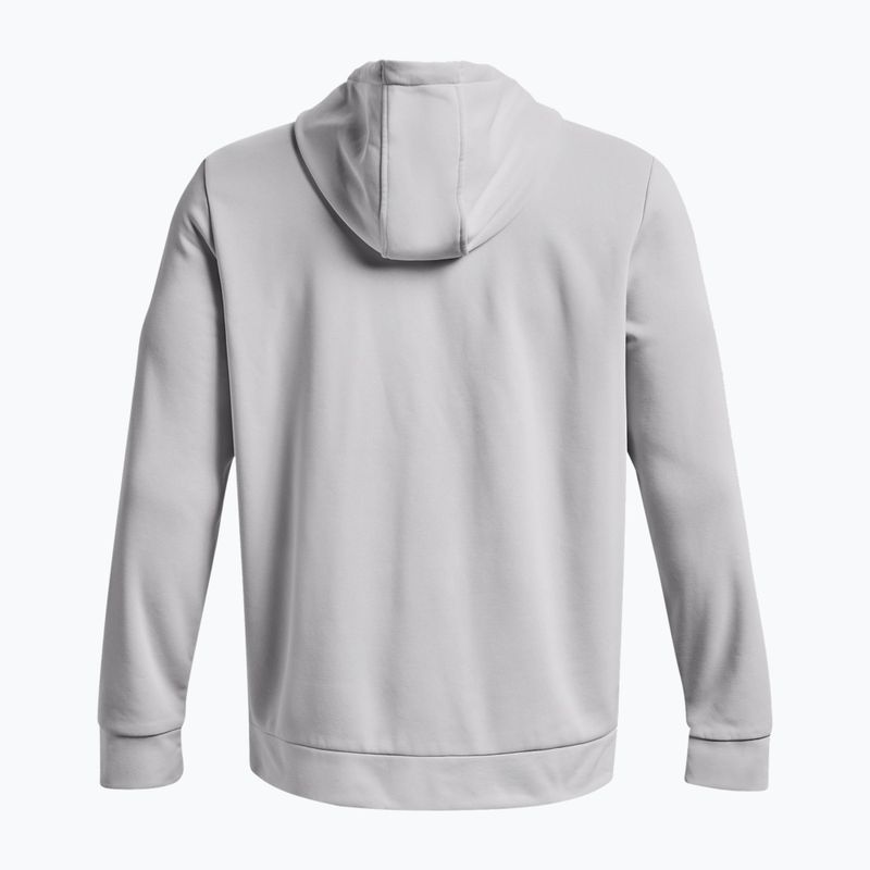 Under Armour Uomo Felpa con cappuccio in pile halo grigio/nero 2