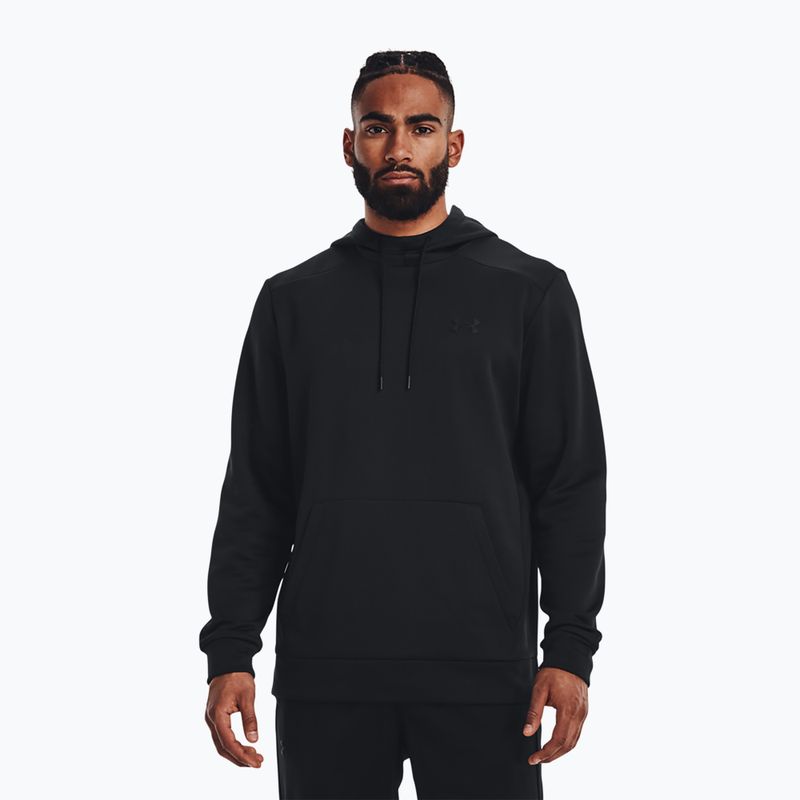 Felpa con cappuccio Under Armour Armour da uomo, nero/nero