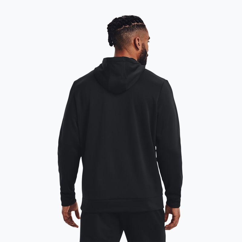 Felpa con cappuccio Under Armour Armour da uomo, nero/nero 3