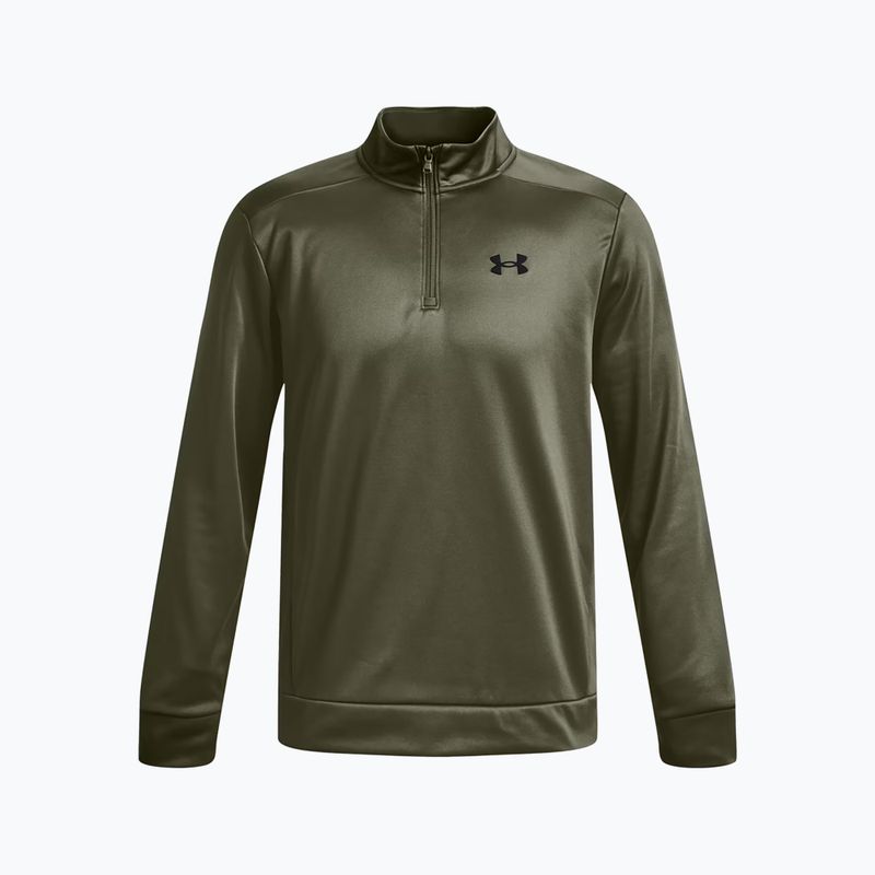 Felpa Under Armour Fleece 1/4 Zip da uomo di colore verde/nero 2