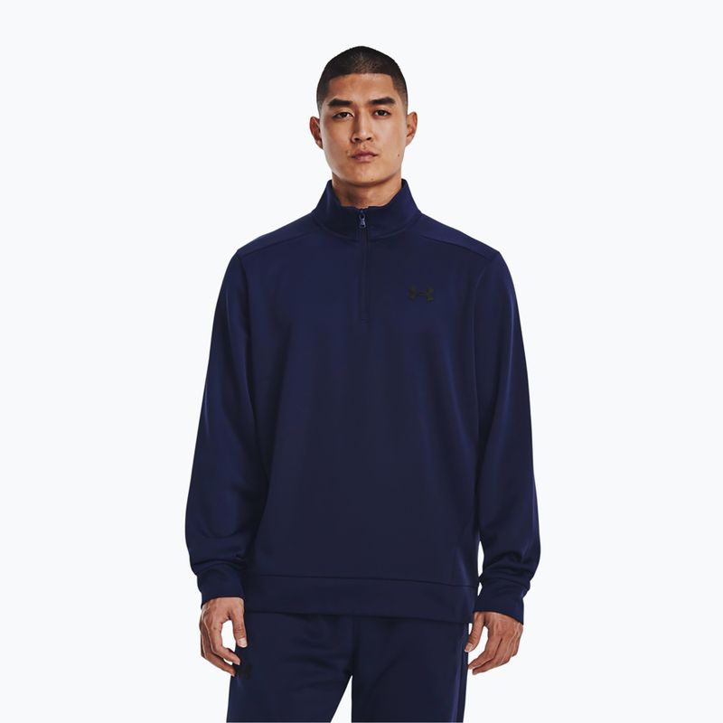 Felpa da allenamento Under Armour Fleece 1/4 Zip midnight navy/nero da uomo