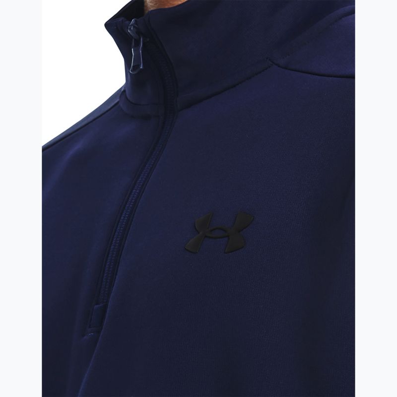 Felpa da allenamento Under Armour Fleece 1/4 Zip midnight navy/nero da uomo 6