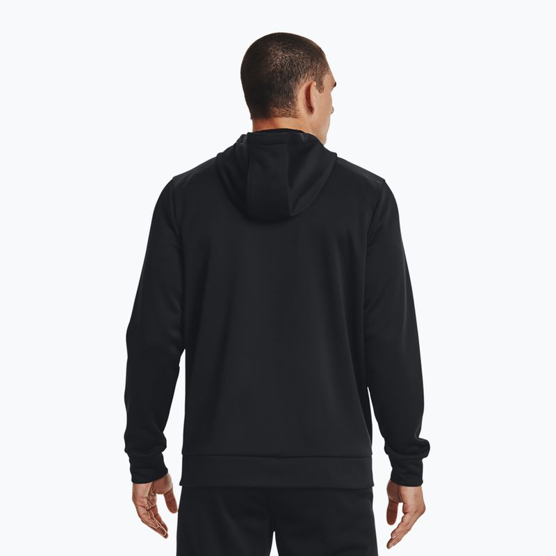 Felpa uomo Under Armour Fleece FZ Hoodie black/black 3
