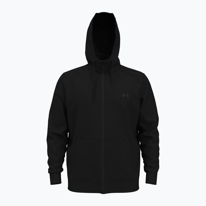 Felpa uomo Under Armour Fleece FZ Hoodie black/black 7