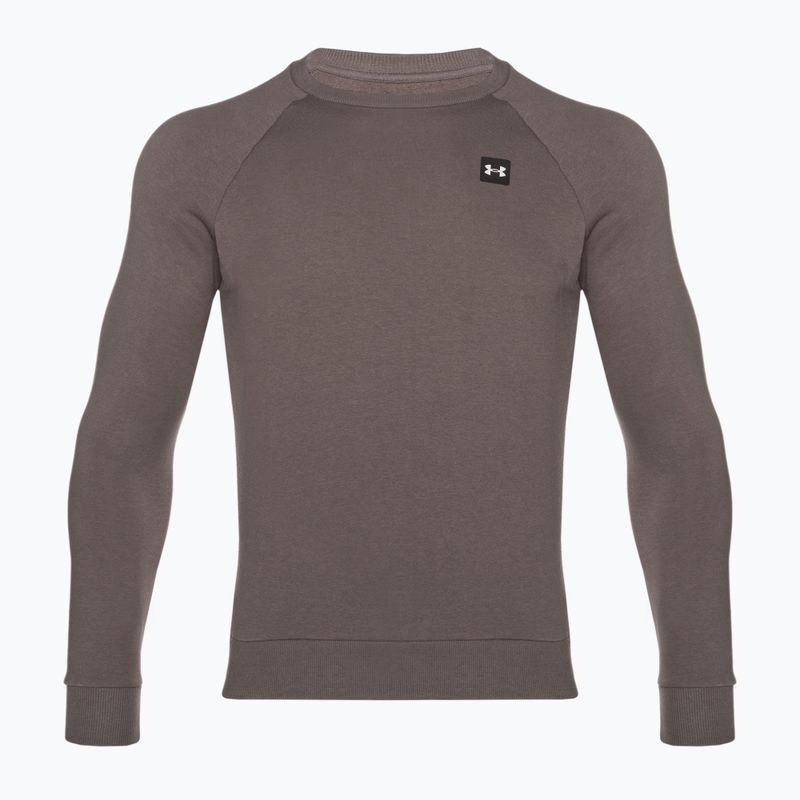 Felpa Under Armour Rival Fleece Crew uomo marrone 5