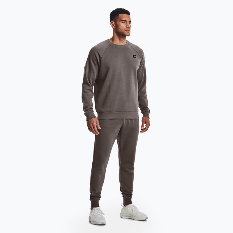 Felpa Under Armour Rival Fleece Crew uomo marrone 2