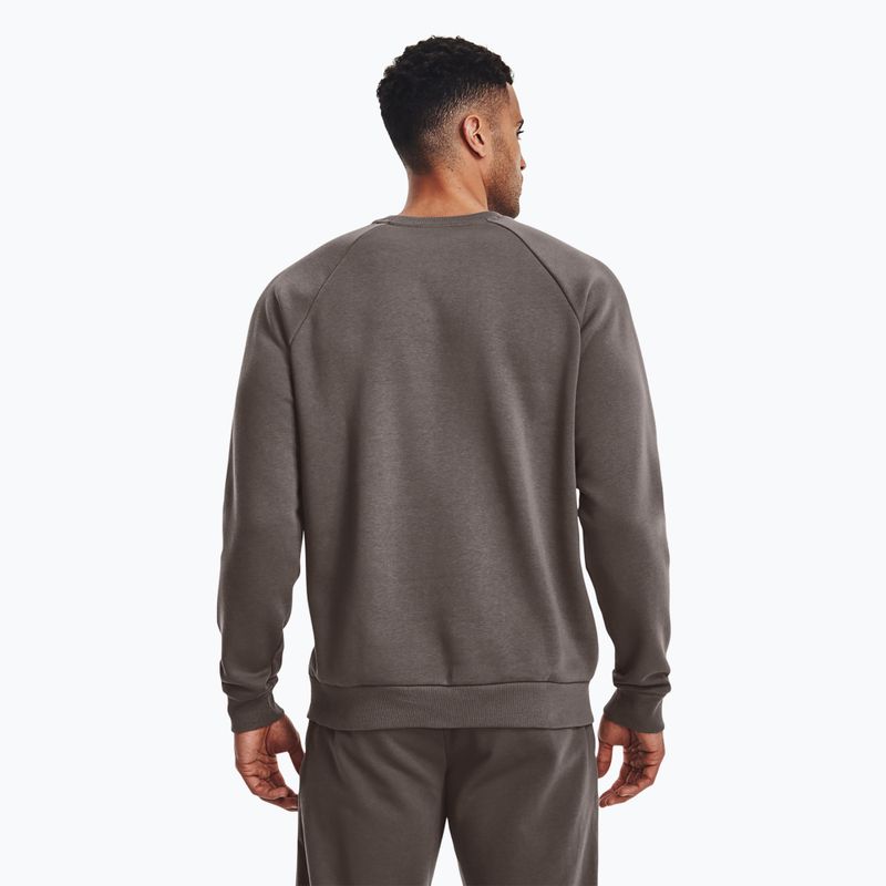 Felpa Under Armour Rival Fleece Crew uomo marrone 3