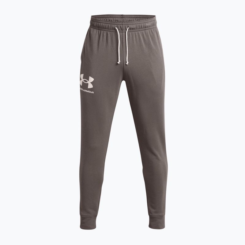 Pantaloni Under Armour UA Rival Terry Jogger da uomo, argilla fresca/bianco anice