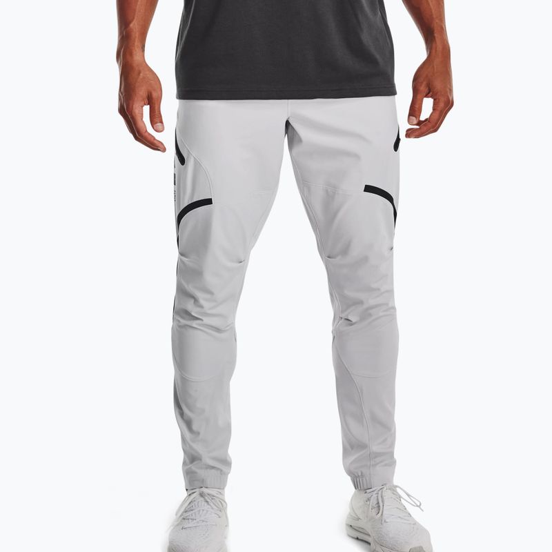 Under Armour Unstoppable Cargo halo grigio/nero pantaloni da allenamento da uomo