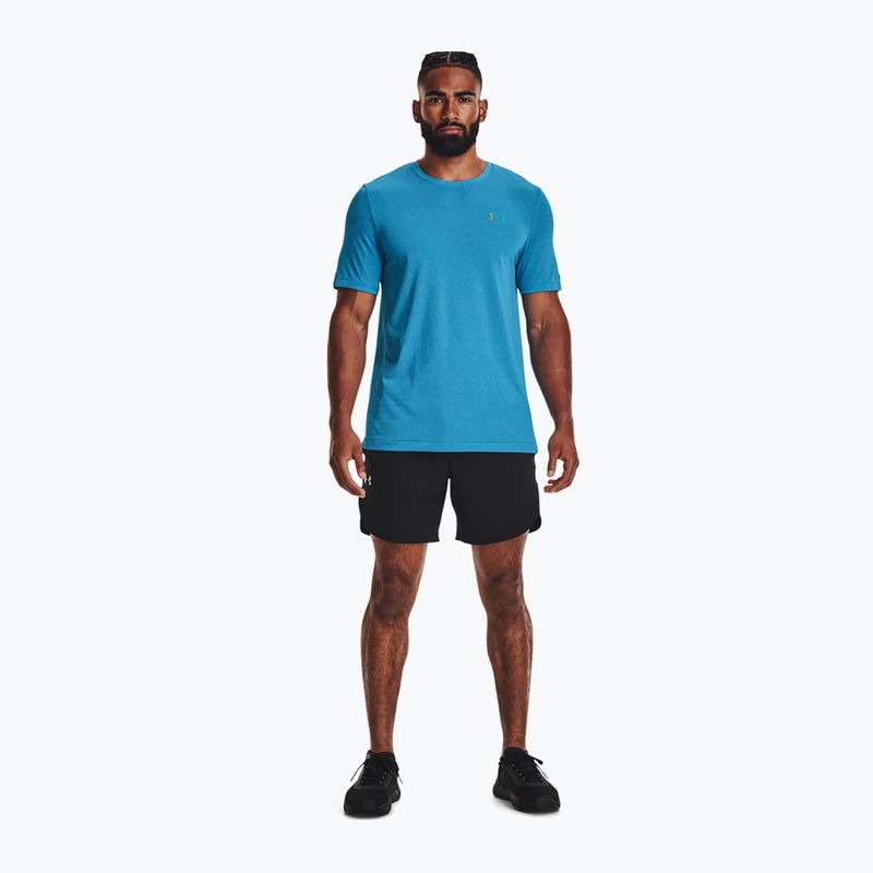 Under Armour maglia da allenamento da uomo UA Rush Seamless Geosport capri/nero 3