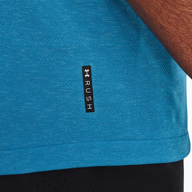 Under Armour maglia da allenamento da uomo UA Rush Seamless Geosport capri/nero 4