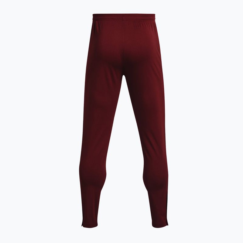 Pantaloni da allenamento Under Armour UA Pique Track rosso castagna/bianco per uomo 4