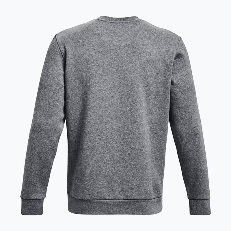 Felpa Under Armour Essential Fleece Crew Uomo grigio pece medio/bianco 5