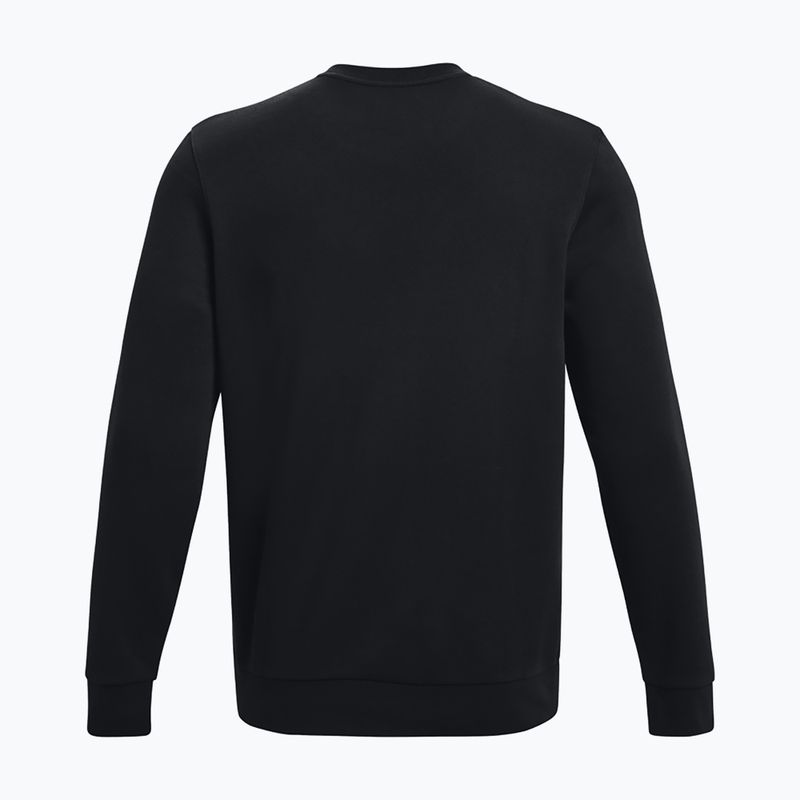 Felpa Under Armour Essential Fleece Crew nero/bianco da uomo 5