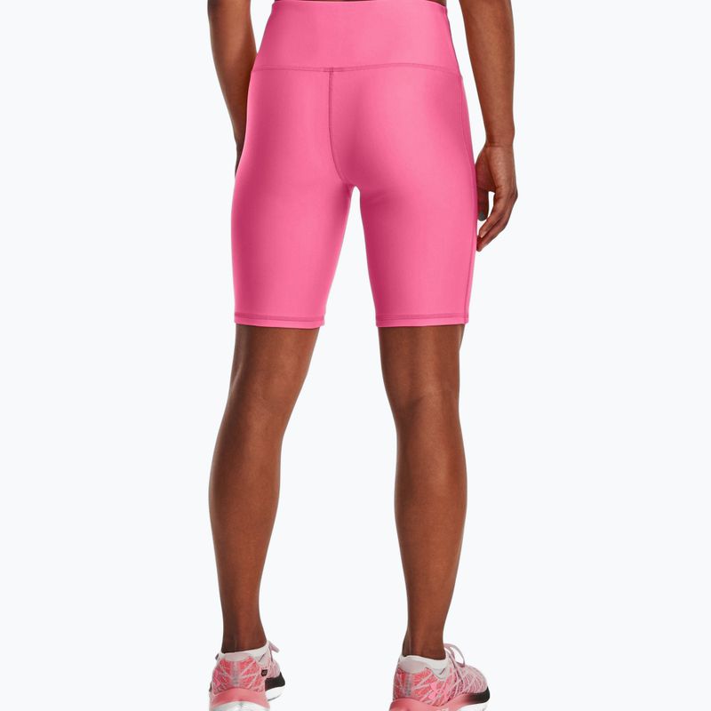 Pantaloncini da allenamento Under Armour da donna HG Armour Bike rosa punk/bianco 4