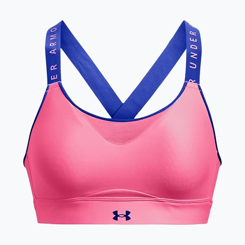 Reggiseno fitness Under Armour Infinity High rosa punk/blu scuro 3