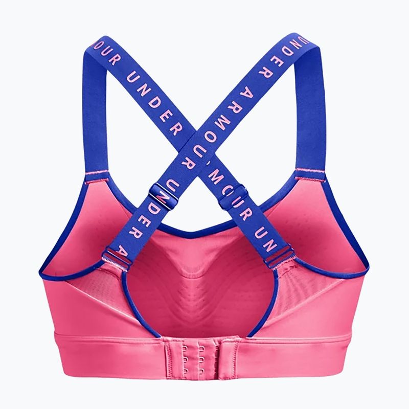 Reggiseno fitness Under Armour Infinity High rosa punk/blu scuro 4