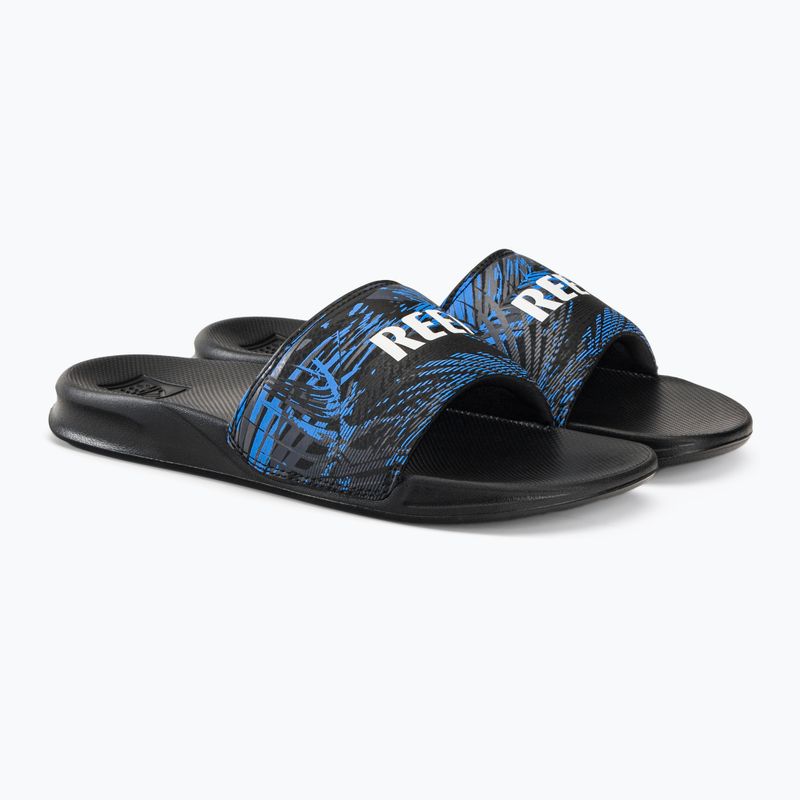 Infradito REEF One Slide nero sbiadito palma da uomo 4