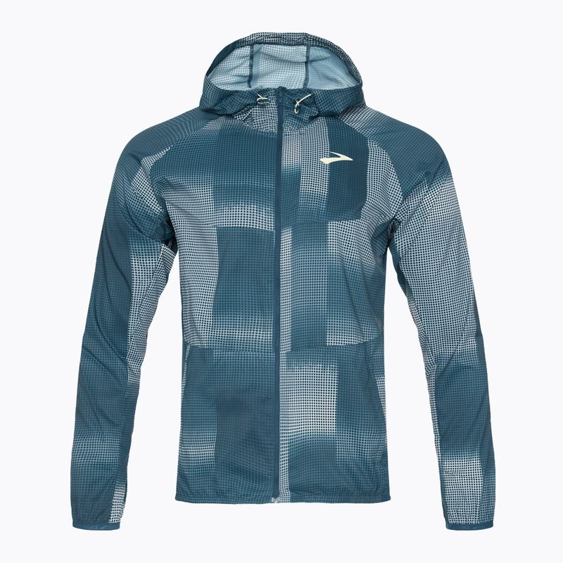 Giacca da corsa Brooks Canopy da uomo indigo rush/altitude print