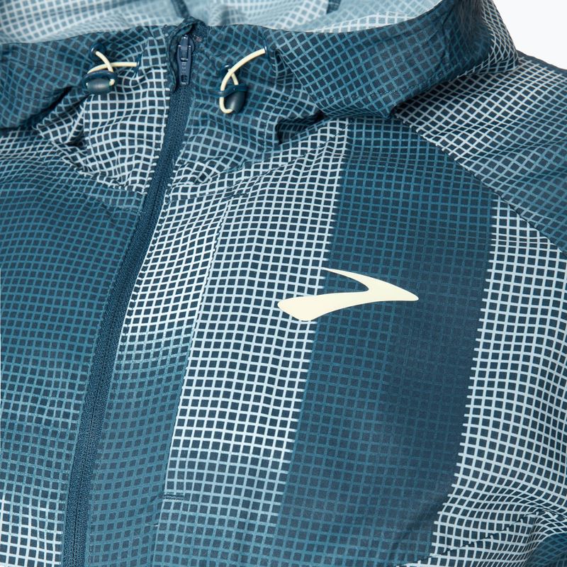 Giacca da corsa Brooks Canopy da uomo indigo rush/altitude print 3