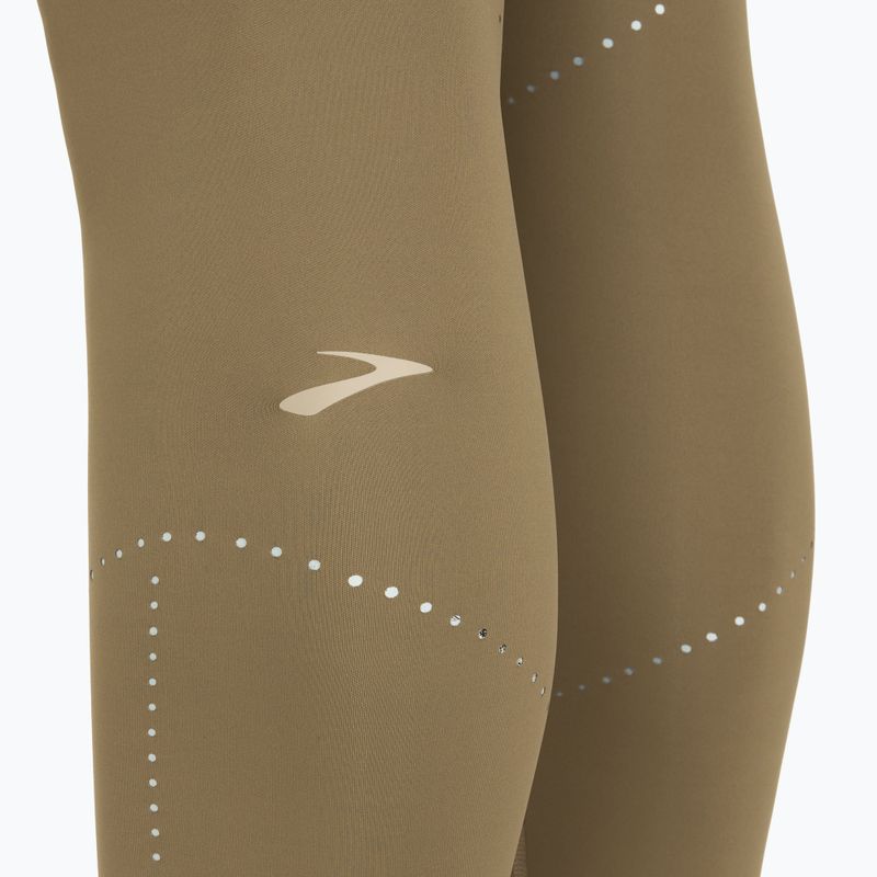 Leggings da corsa Brooks Method 7/8 Tight da donna, color avena scuro 3