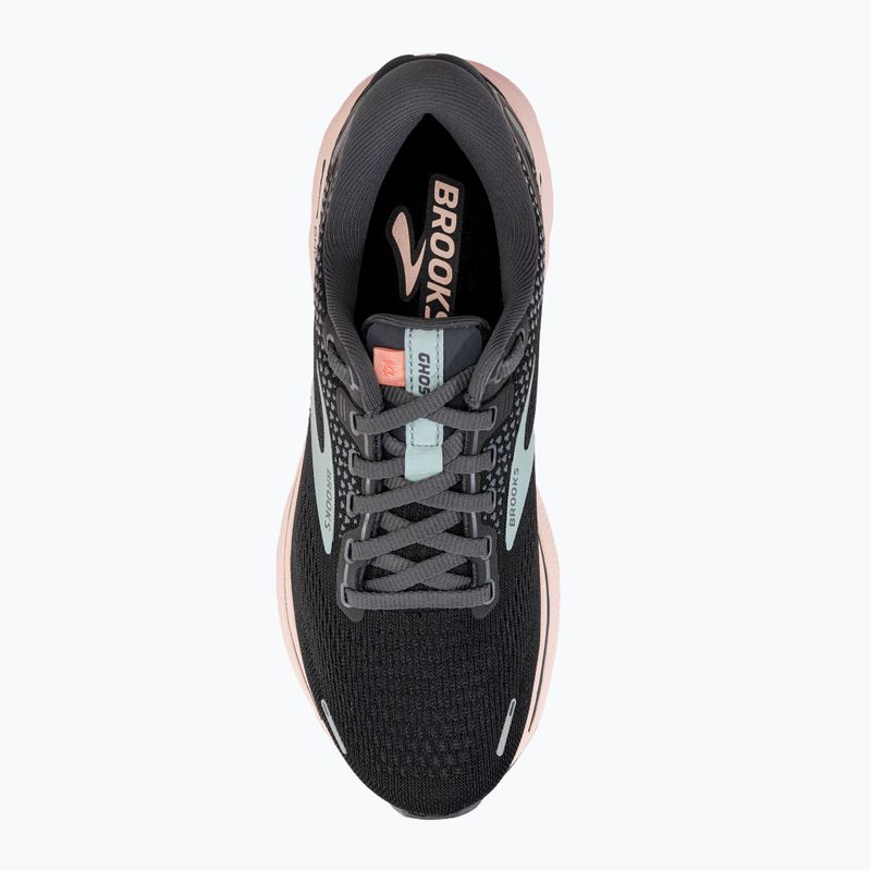 Brooks Ghost 14 scarpe da corsa da donna nero/perla/pesca 6