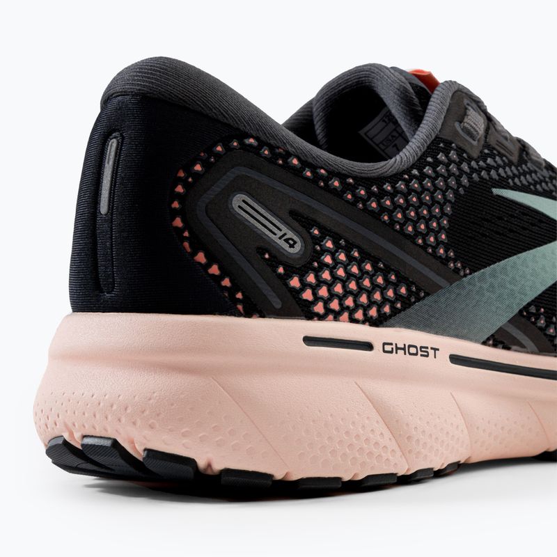 Brooks Ghost 14 scarpe da corsa da donna nero/perla/pesca 9
