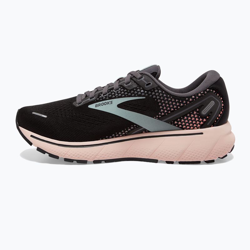 Brooks Ghost 14 scarpe da corsa da donna nero/perla/pesca 11