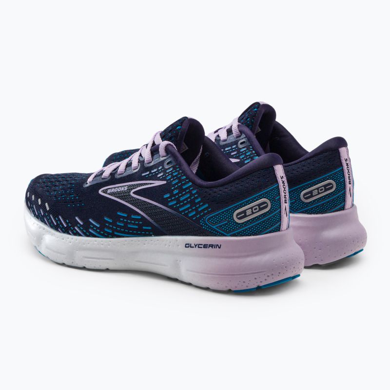 Brooks Glycerin 20 scarpe da corsa da donna peacoat/ocean/pastello lilla 3