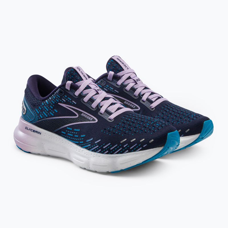 Brooks Glycerin 20 scarpe da corsa da donna peacoat/ocean/pastello lilla 5