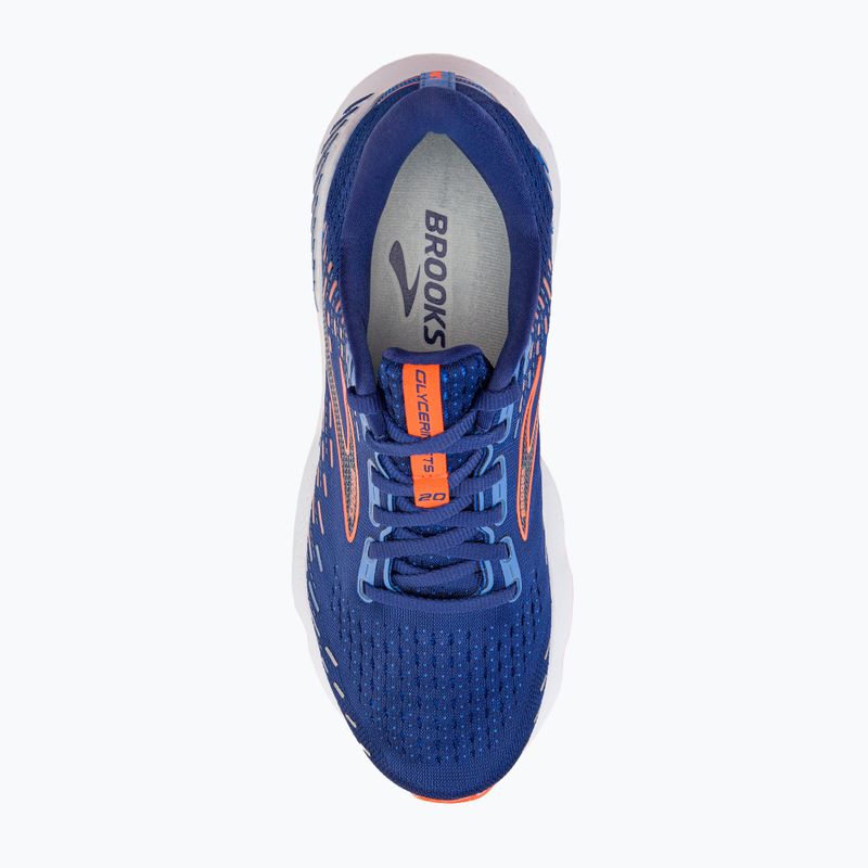 Scarpe da corsa da uomo Brooks Glycerin GTS 20 blu profondo/blu palaceo/arancione 6