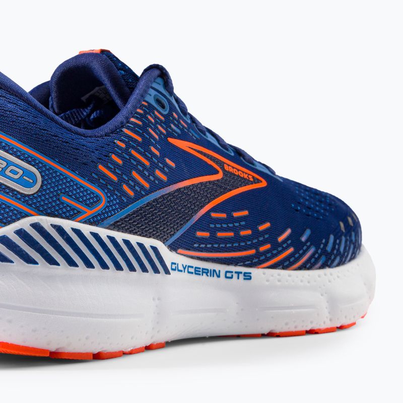 Scarpe da corsa da uomo Brooks Glycerin GTS 20 blu profondo/blu palaceo/arancione 9