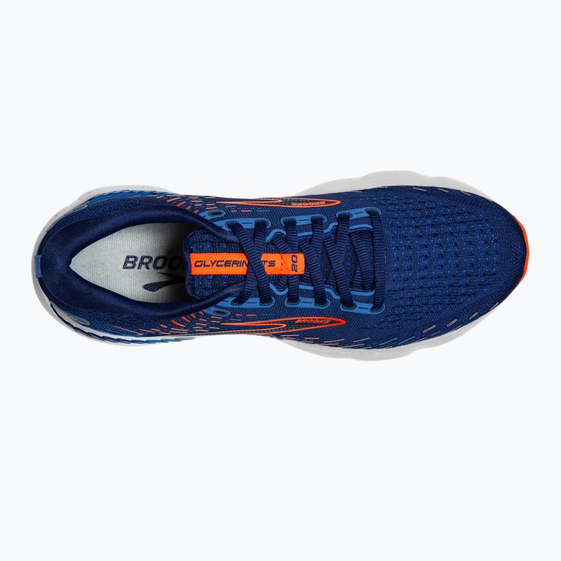 Scarpe da corsa da uomo Brooks Glycerin GTS 20 blu profondo/blu palaceo/arancione 12