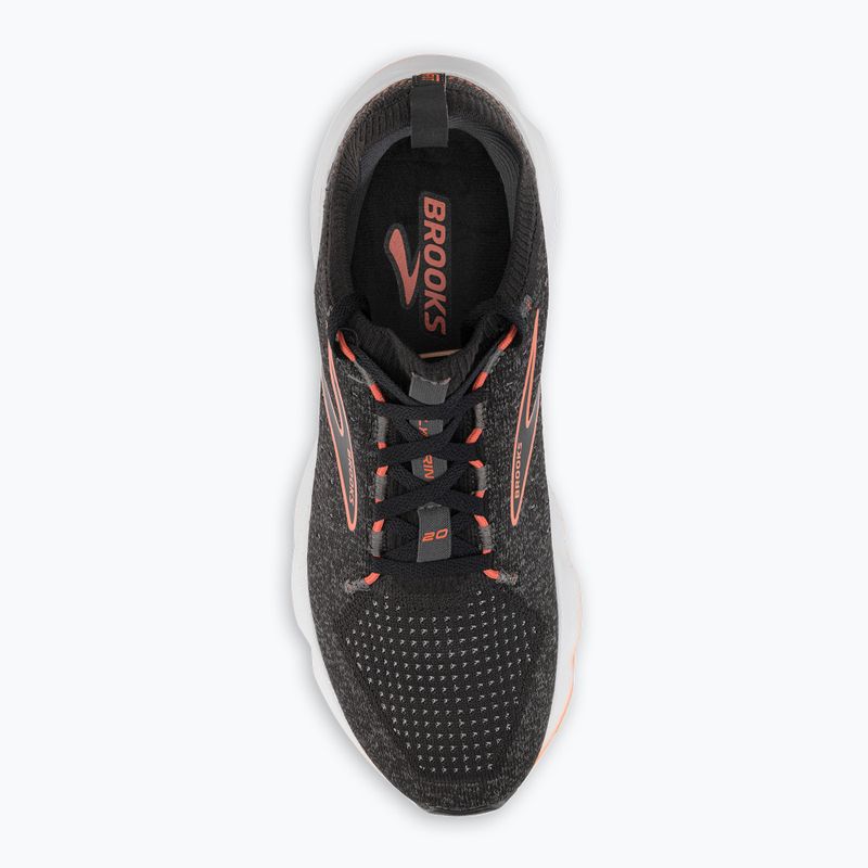 Brooks Glycerin StealthFit 20 scarpe da corsa uomo nero/perla annerita/rosso fuoco 6
