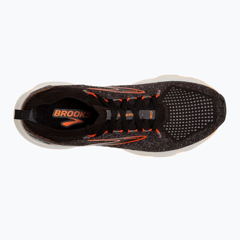 Brooks Glycerin StealthFit 20 scarpe da corsa uomo nero/perla annerita/rosso fuoco 12