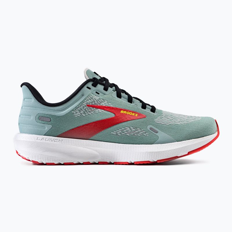 Brooks Launch 9 uomini scarpe da corsa blu surf / nero / pomodoro ciliegia 2