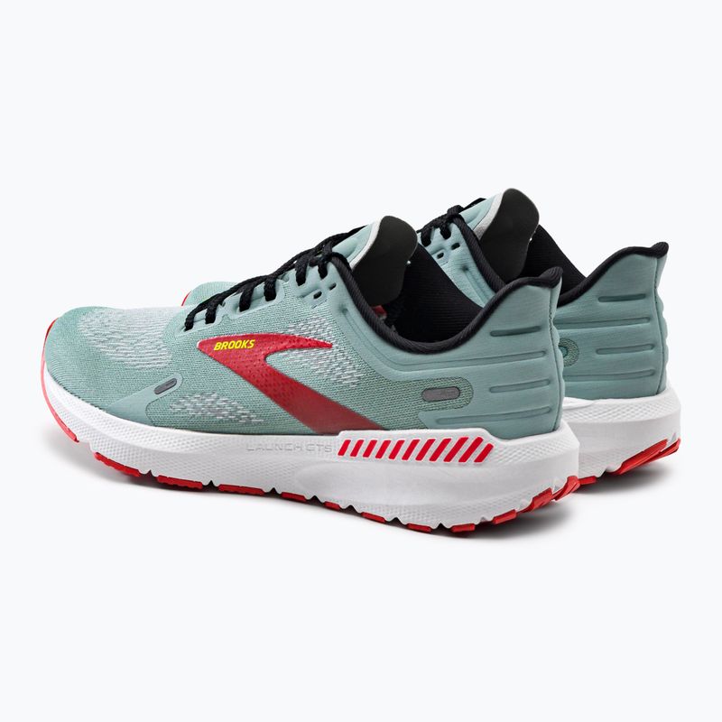 Brooks Launch GTS 9 scarpe da corsa uomo blu surf/nero/ciliegia pomodoro 4