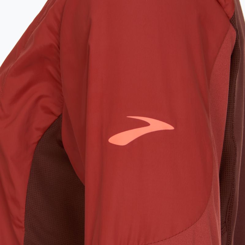 Giacca da corsa Brooks Fusion Hybrid rame/run raisin da uomo 3