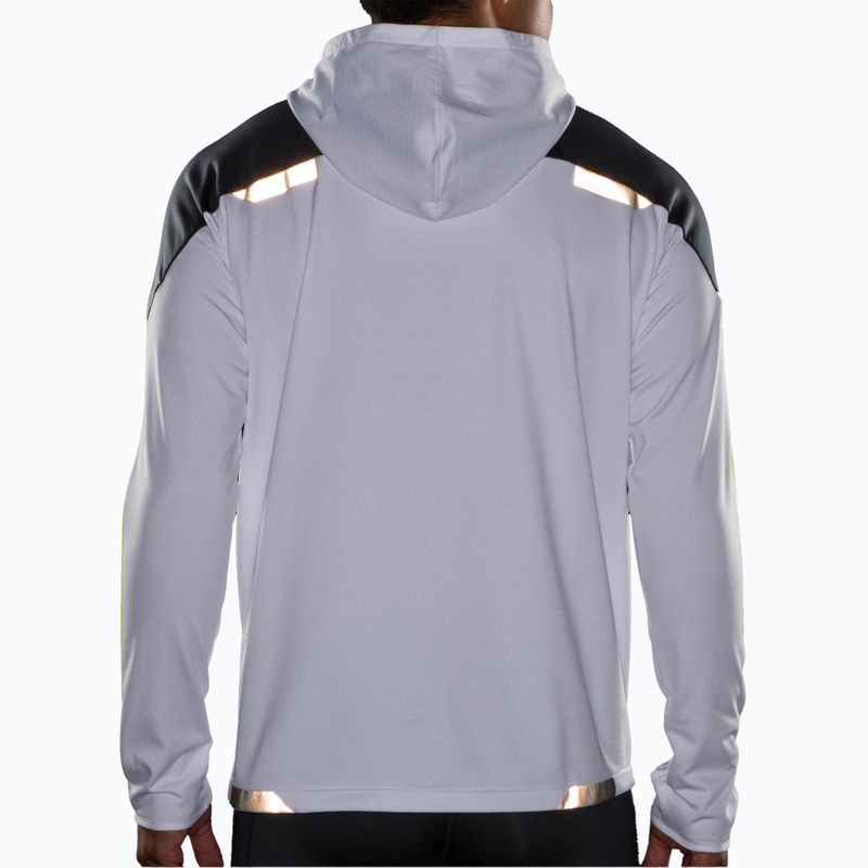 Felpa da corsa Brooks Run Thermal bianco/asfalto/notturno da uomo 7