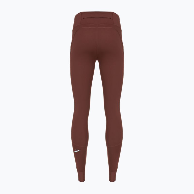 Leggings da corsa Brooks Momentum Thermal Tight da donna, uva passa 2