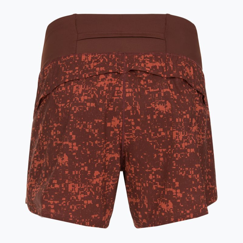 Pantaloncini da corsa Brooks Chaser 5" da donna con stampa glitch all'uva passa 2