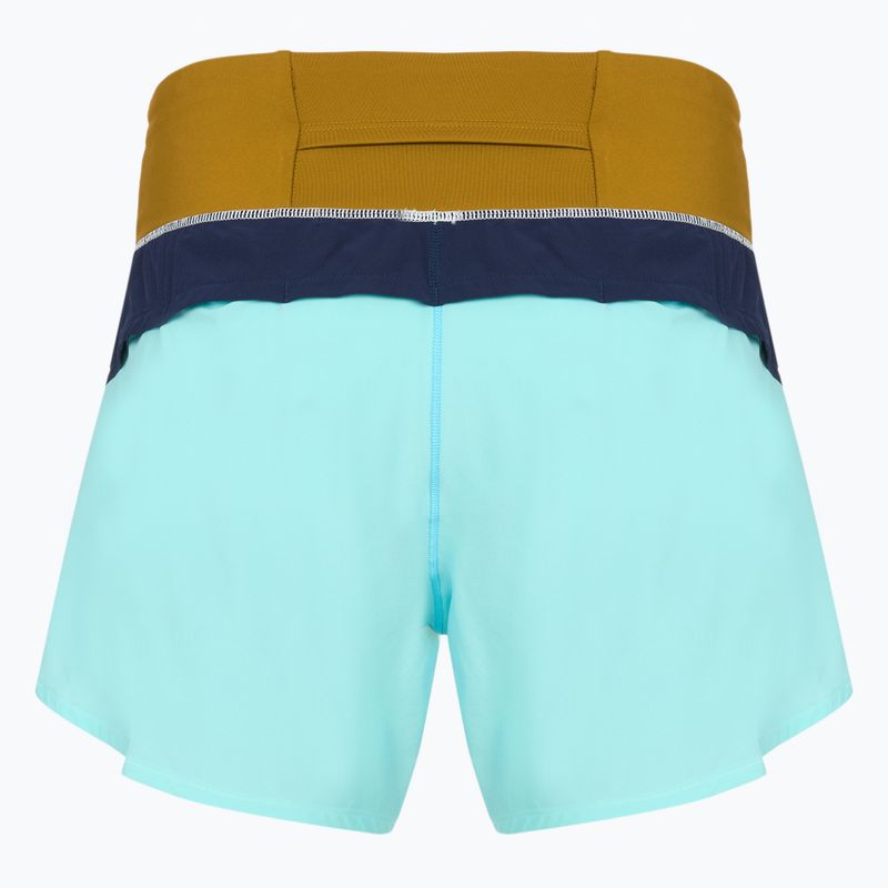 Pantaloncini da corsa Brooks Chaser 5" donna blu ghiaccio multi 2