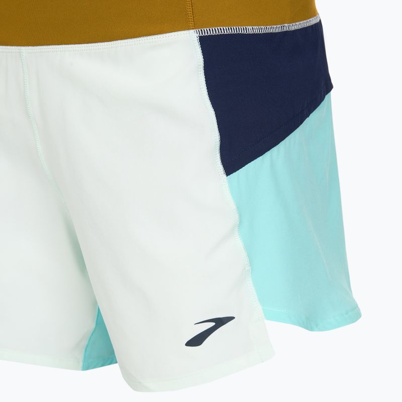 Pantaloncini da corsa Brooks Chaser 5" donna blu ghiaccio multi 3