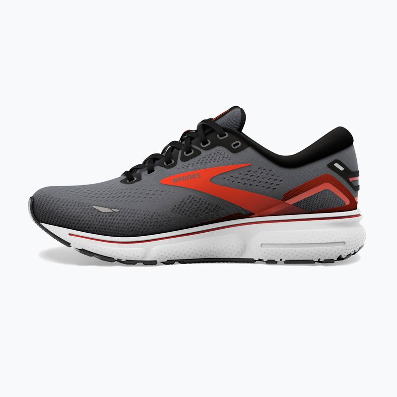 Brooks Ghost 15 scarpe da corsa da uomo ebano/nero/arancio piccante 12