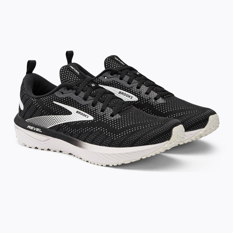 Brooks Revel 6 scarpe da corsa da uomo nero/perla annerita/bianco 4