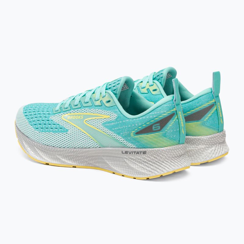 Brooks Levitate 6 scarpe da corsa da donna blu aruba/giallo 5