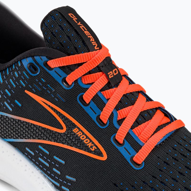 Brooks Glycerin 20 scarpe da corsa da uomo nero/blu classico/arancio 9