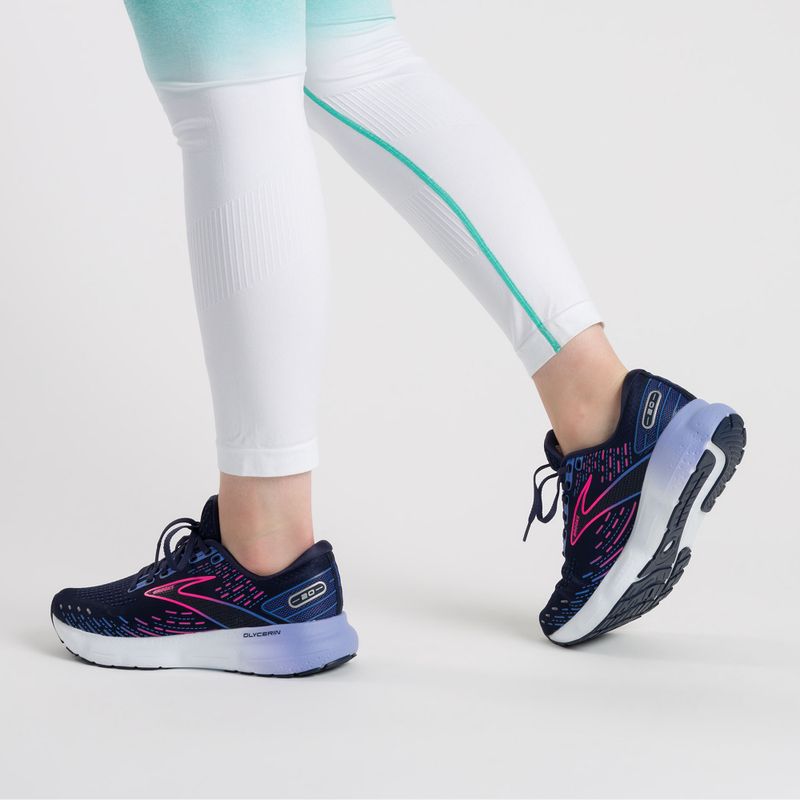 Brooks Glycerin 20 scarpe da corsa da donna peacoat/blu/rosa 4